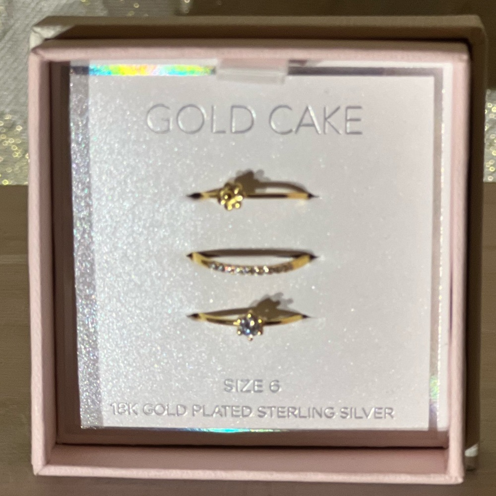Gold Cake Ring Set - Size 6